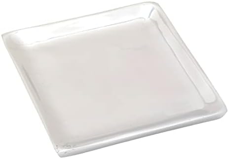 NKlaus Aluminum Square Candle Plate 8x8cm Holder