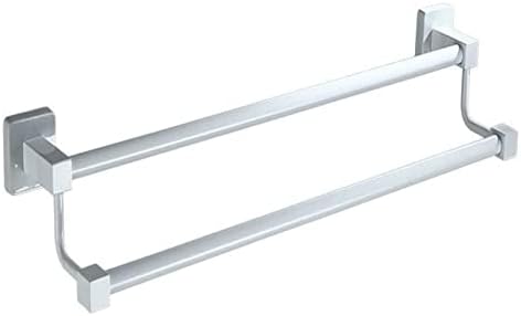ALDEPO Double Towel Rail with Shelf - 50Cm Stainless Steel Bathroom Towel Rack