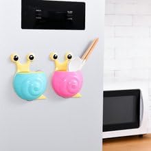 Cartoon Snail Toothbrush Holder Suction Cup Wall Mount Orange - Fun Functional