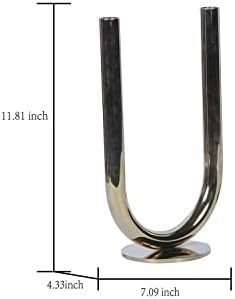 Elegant Gold U-Shape Candle Holder