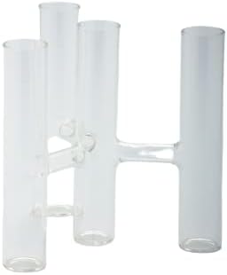 CC Home Furnishings 6 Inch Clear Glass Candle Holder