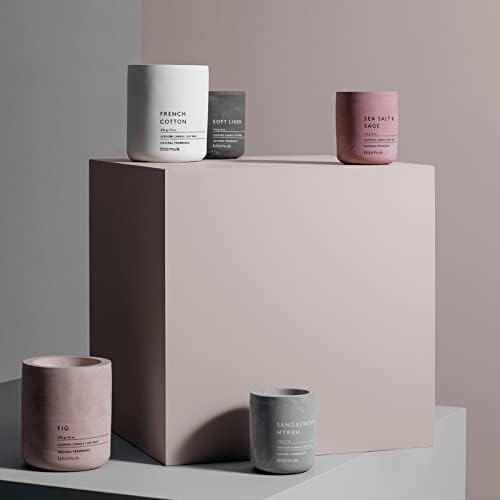 Blomus Fig Scented Jar Candle in Concrete