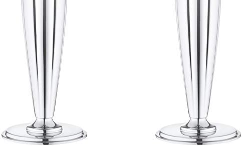 Georg Jensen Bernadotte Candleholder Set 2-Piece - Elegant Pair of Timeless Candleholders