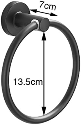 Black Round Stainless Steel Hand Towel Holder