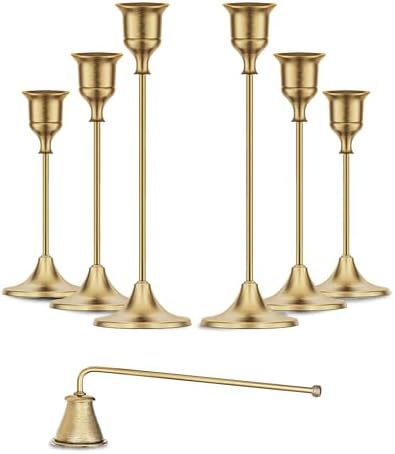 Elegant Gold Candlestick Holders for Dining and Events