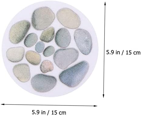 4-Piece Diameter Stone Pattern Bathtub Non-Slip Stickers