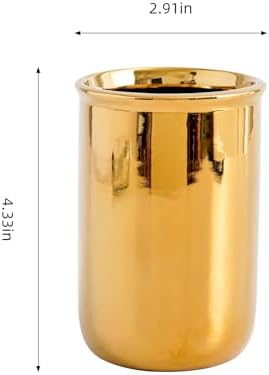 Wodlo 4-Piece Gold Ceramic Bathroom Accessory Set