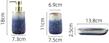 Gradient Blue Ceramic Bathroom Accessory Set for Home