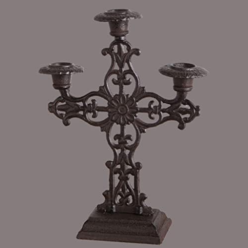 VejiA Cast Iron Candlestick Holder Vintage Design