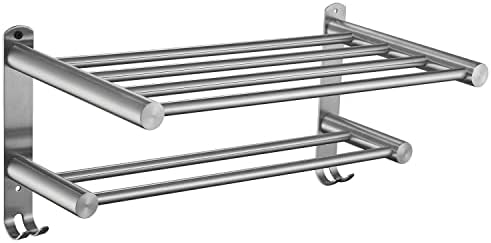 Leekayer Double Layer Towel Rack 40cm Brushed Nickel