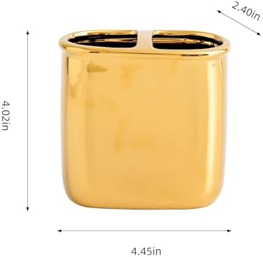 Wodlo 4-Piece Gold Ceramic Bathroom Accessory Set