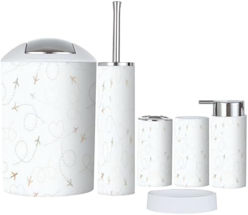 Bathroom Accessories Set Child Plane Color