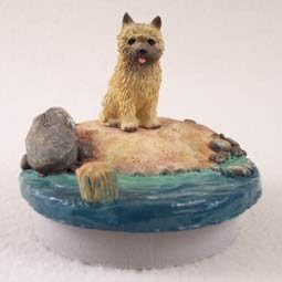Miniature Cairn Terrier Red Candle Topper Tiny One A Day on the Beach