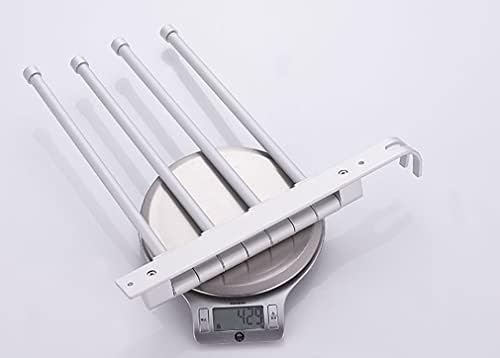 WAPKYRUST-RESISTANT STAINLESS STEEL TOWEL RACK WITH 4 ARMS FOR SPACE SAVING