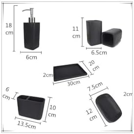 OXOAMP Soap Dispenser 5 Piece Bathroom Set