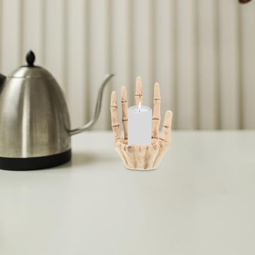Gothic Skull Hand Candle Holder for Halloween