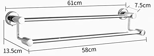 YDYFC 24-Inch Wall-Mounted Towel Holder Stainless Steel Polished Silver