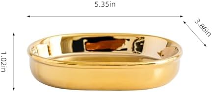 Wodlo 4-Piece Gold Ceramic Bathroom Accessory Set