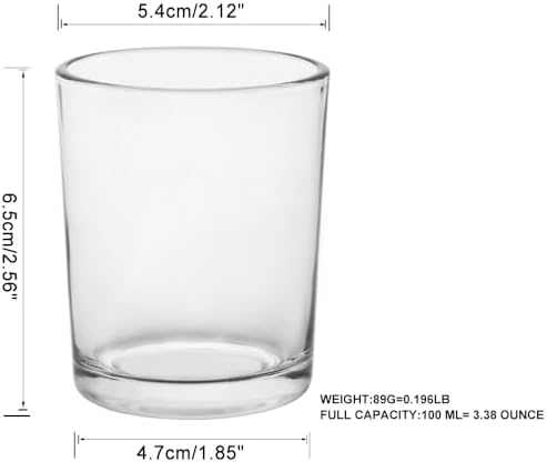 36-Piece Glass Votives Reusable Candle Holders