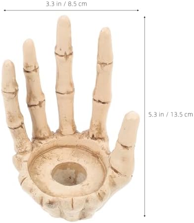 Gothic Skull Hand Candle Holder for Halloween