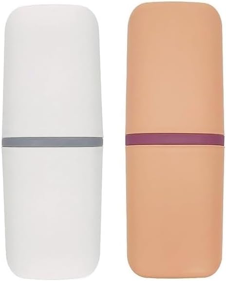 Toothbrush Travel Holder White Pink