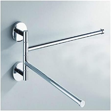 Stainless Steel Towel Rail with Swivel Holder and Hair Dryer Stand