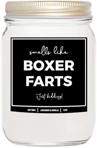 Boxer Dog Gift - 8oz Soy Candle Lavender Vanilla