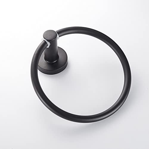 Black Round Stainless Steel Hand Towel Holder