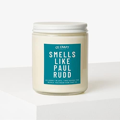 Smells Like Paul Rudd Scented Candle Iced Vanilla Woods Scent