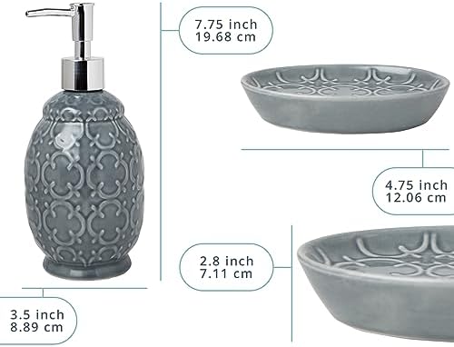 Modern 4-Piece Ceramic Bathroom Accessory Set