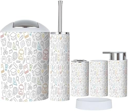 Stylish 6-Piece Bathroom Organizing Set