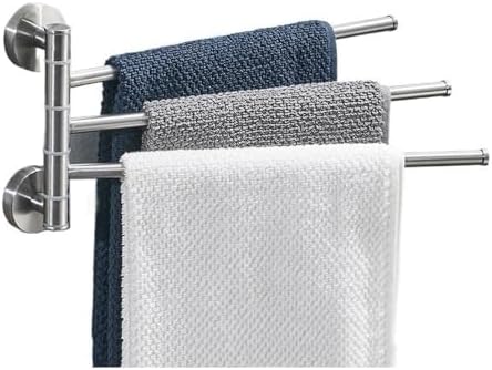 Sturdy Space-Saving Swivel Towel Holder For Bathroom Kitchen More