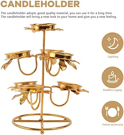 Garneck Seven Star Round Lotus Candlestick Holder