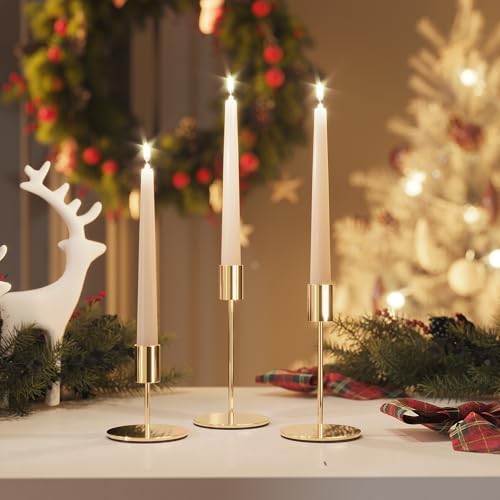 French Gold Taper Candle Holder Set