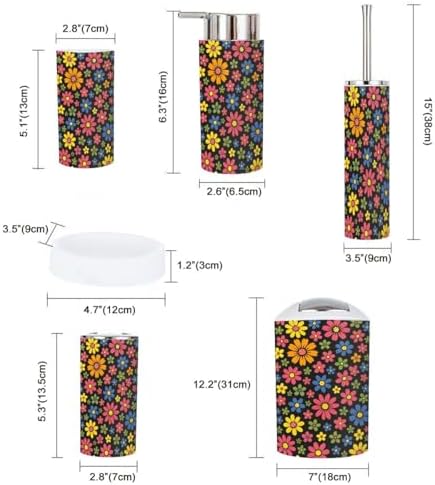 XNGJEMVWXO 6-Piece Bathroom Set Durable and Stylish for Home Travel