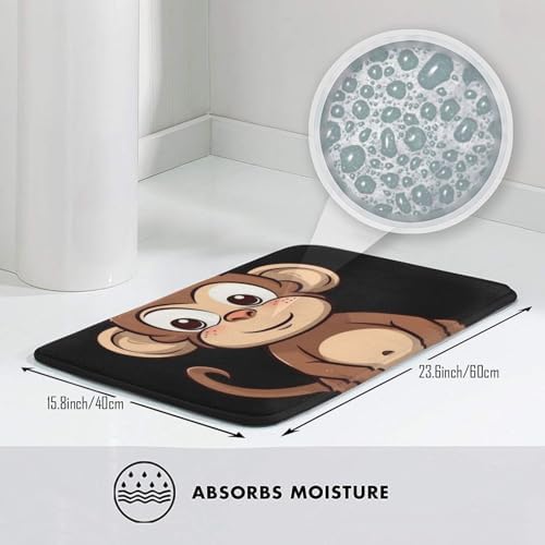 Cartoon Brown Monkey Front Door Mat 236x157