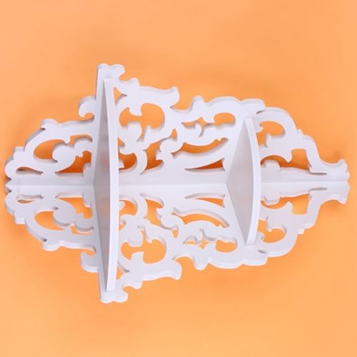 White Carved Corner Storage Rack