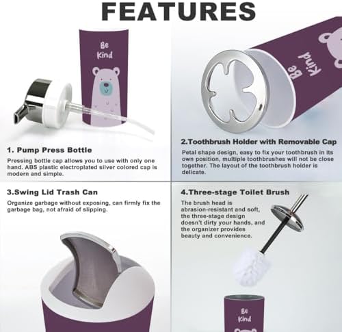 Bathroom Organizers Essential Set Durable Functional Essential for Daily Use