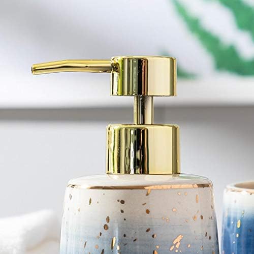 Gradient Blue Ceramic Bathroom Accessory Set for Home
