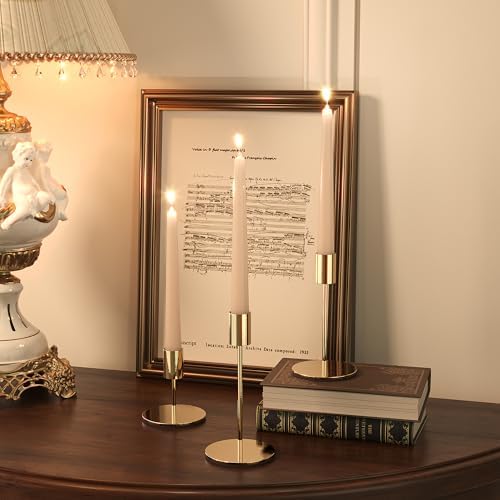 French Gold Taper Candle Holder Set