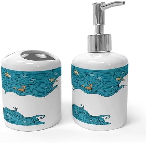 Ambesonne Underwater Toothbrush Soap Holder Set Bold Artwork in US