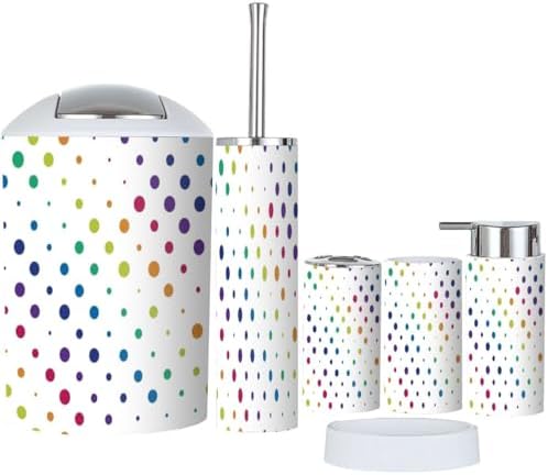 Pride Rainbow 6 Pcs Bathroom Accessories Set