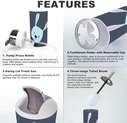 Bathroom Accessories Set 6 Pcs Style Function