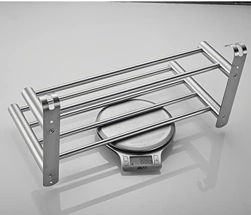 Leekayer Double Layer Towel Rack 40cm Brushed Nickel