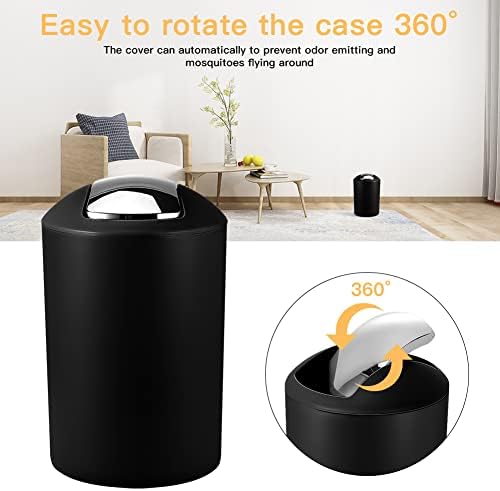 Stylish 6-Piece Black Bathroom Accessory Set With Essential bath essentials