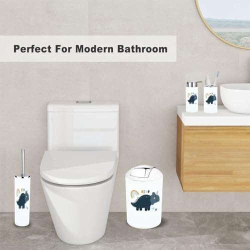 Cute Dinosaur Bathroom Accessory Set of 6