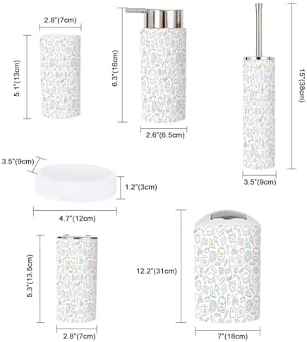 Stylish 6-Piece Bathroom Organizing Set
