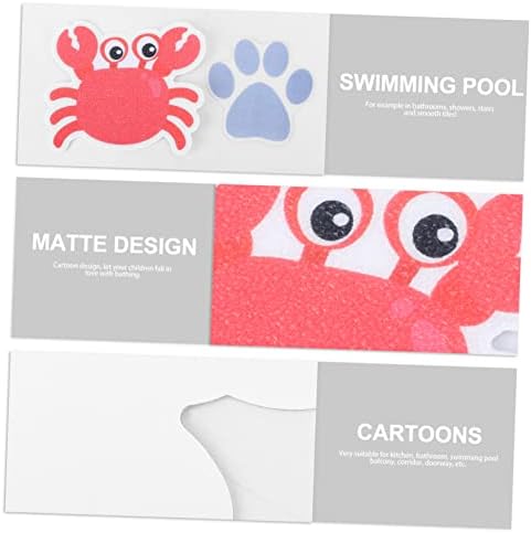 VOSAREA 8Pcs Cartoon Bathtub Stickers Self Adhesive Non Slip Decals
