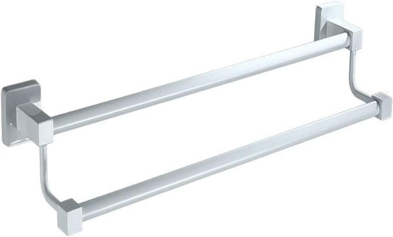 ALDEPO Double Towel Rail with Shelf - 50Cm Stainless Steel Bathroom Towel Rack