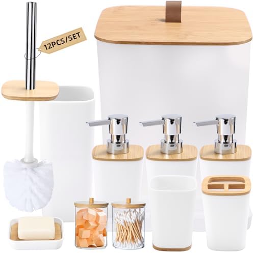 XLHOMO White Bathroom Accessory Set for Modern Home